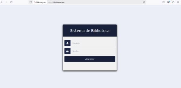 Sistema de gerenciamento de Bibliotecas em PHP 8.1.1