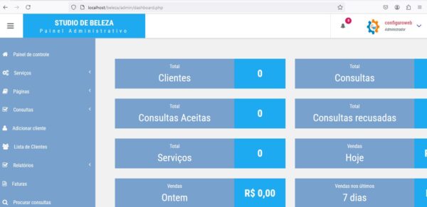 Sistema de gerenciamento de salão de beleza em PHP 8.0 - Image 3