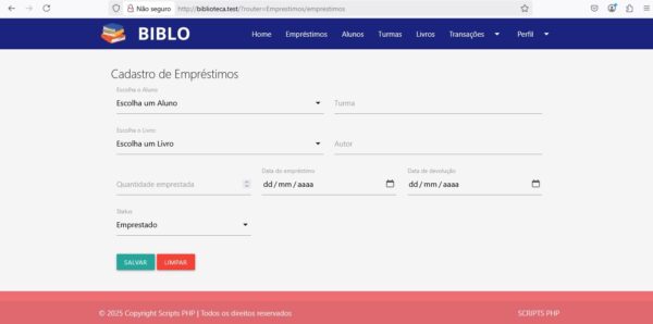 Sistema de gerenciamento de Bibliotecas em PHP 8.1.1 - Image 3