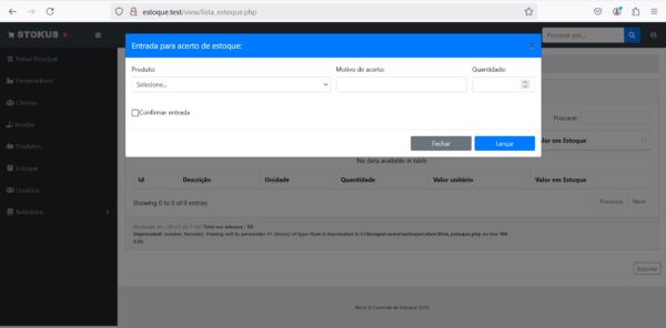 Sistema de controle de estoque entrada e saida em PHP 8.0 - Image 5