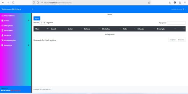 Sistema de empréstimos de livros em bibliotecas em PHP 8,1 - Image 3
