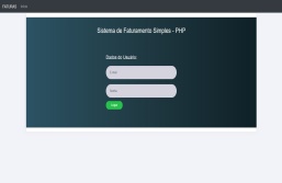 Sistema para emissão de fatura de vendas simples em PHP